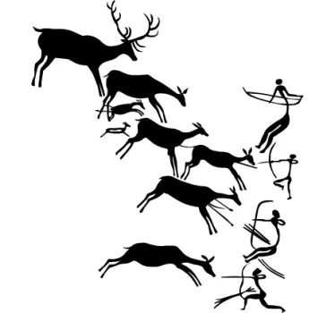 Prehistoric Story Art Wall Sticker - TenStickers