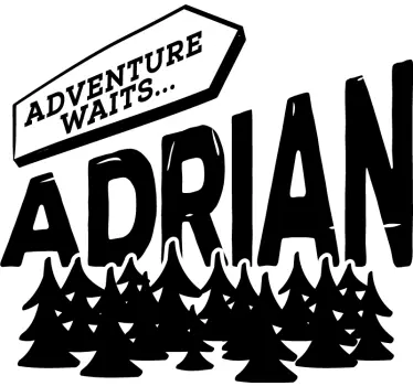Quote sticker adventure awaits design - TenStickers
