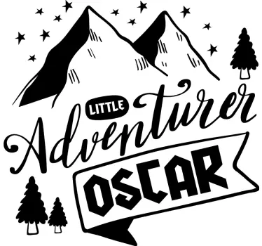 Wall sticker for kids mountain adventure scene - TenStickers