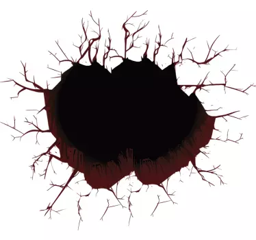 3D Hole visual effects wall sticker - TenStickers