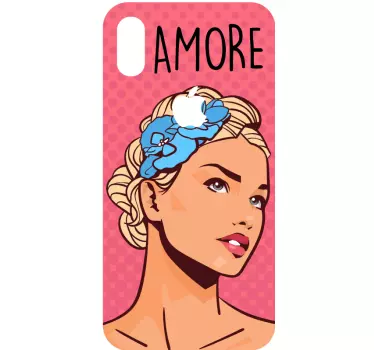 Pop blonde girl iPhone decal - TenStickers