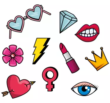 Fashion pop retro wall sticker - TenStickers