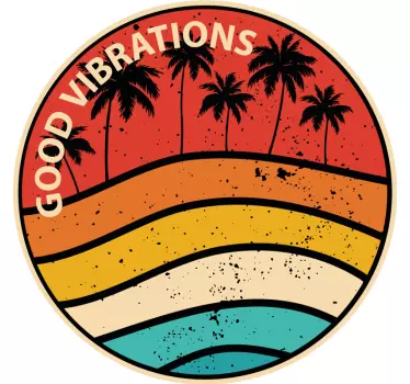 Laptop sticker good vibes design - TenStickers