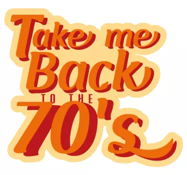 Take me back to the 70's retro wall stickers - TenStickers