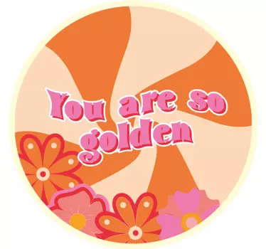 You are so golden 70s design retro wall decal - TenStickers