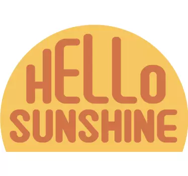 Hello sunshine 70s style retro wall decal - TenStickers