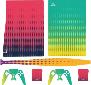 Abstract colorful comic design  Playstation 5 stickers - TenStickers