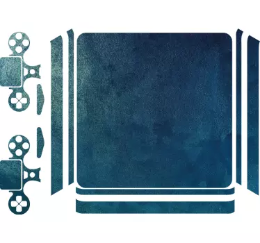 Ps4 skin with textured blue design - TenStickers
