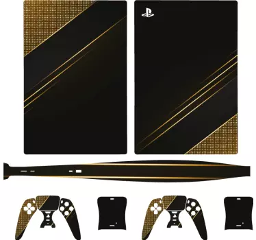 Golden luxury background PS5 stickers - TenStickers