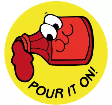 Laptop sticker ketchup bottle design - TenStickers
