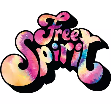 Free spirit with colors laptop sticker - TenStickers