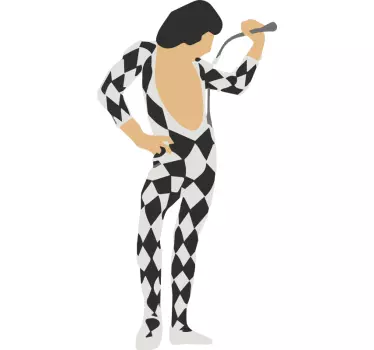 Dynamic performance pose laptop sticker - TenStickers