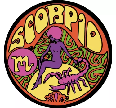 Laptop sticker scorpio zodiac symbol - TenStickers