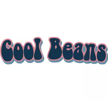 Cool beans phrase Laptop sticker - TenStickers