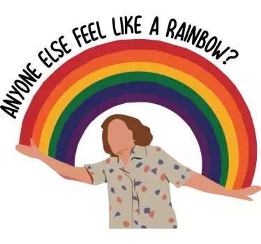 Laptop sticker rainbow vibe design - TenStickers