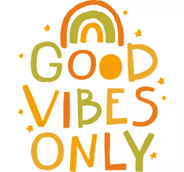 Laptop sticker spread good vibes - TenStickers