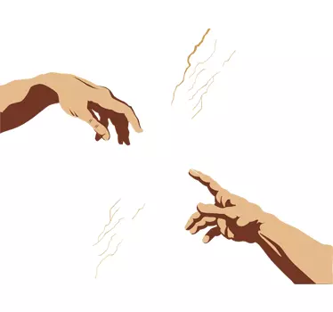 Michelangelo Divine Hands iPad Sticker - TenStickers
