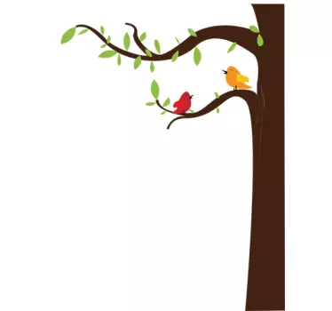 Birds & Tree iPad Sticker - TenStickers
