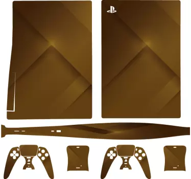 Ps5 skin golden game cover - TenStickers