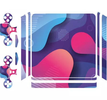 Ps4 skin vibrant abstract design - TenStickers