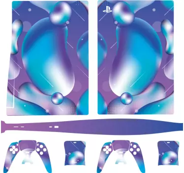 Gradient liquid background PlayStation 5 decal - TenStickers