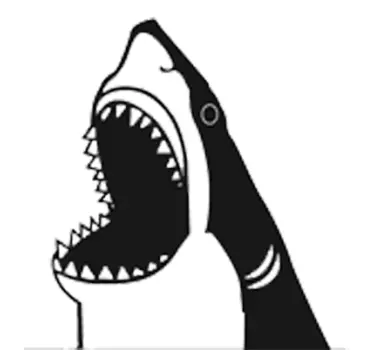 Hungry Shark MacBook & iPad Sticker - TenStickers