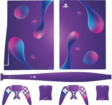 Ps5 skin purple abstract design - TenStickers