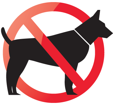 No Dogs Allowed Sign Sticker - TenStickers