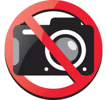 No Photographs Wall Sticker - TenStickers