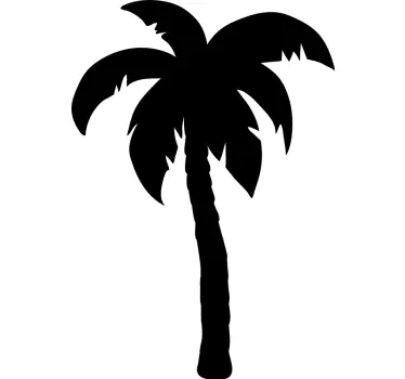Monocolor palm tree wall decal - TenStickers