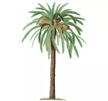 Sober tones palm tree wall decal - TenStickers