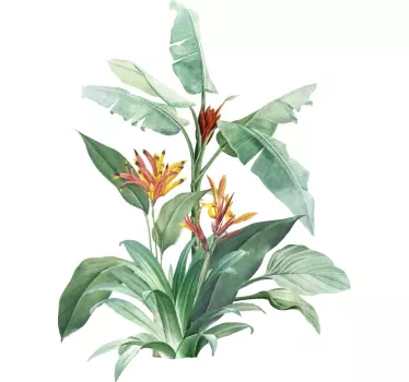 Big tropical leafs plant decals - TenStickers