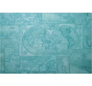Laptop skin vintage map design - TenStickers