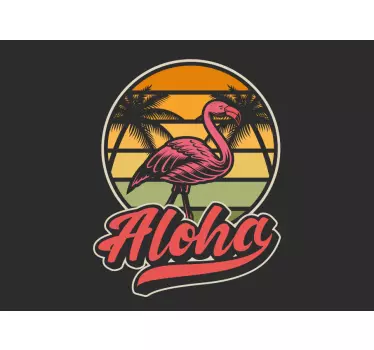 Laptop skin flamingo aloha design - TenStickers