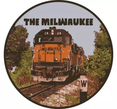 Laptop sticker milwaukee train scene - TenStickers