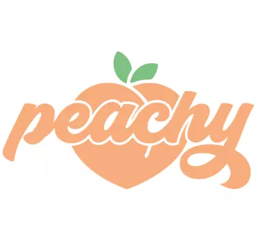 Peachy with a peach laptop sticker - TenStickers