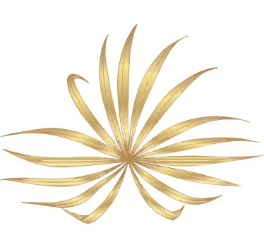 Branches of golden palm leaves Wall art stickers For living room - TenStickers