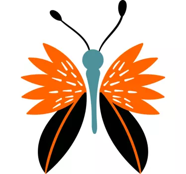 Butterfly wall decal colorful butterfly accent - TenStickers