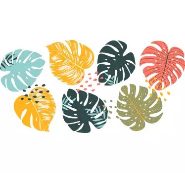 Plant sticker lively leaf elements - TenStickers