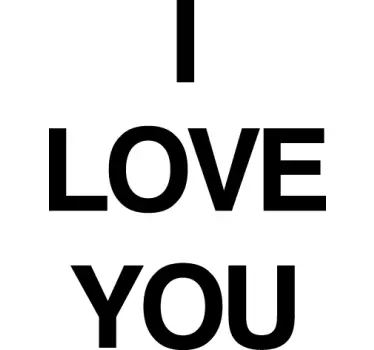 I Love You Text Sticker - TenStickers
