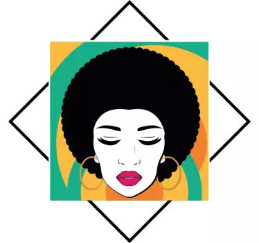 70s artistic urban woman urban decal - TenStickers