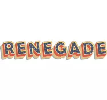 Quote sticker in renegade lettering style - TenStickers