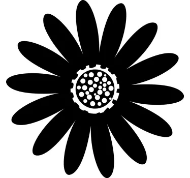 Daisy flower silhouette wall decor - TenStickers