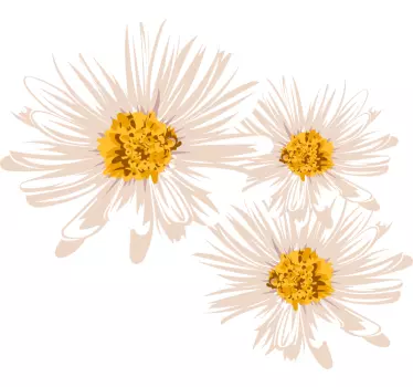 Beautiful daisy flower flower wall decor - TenStickers
