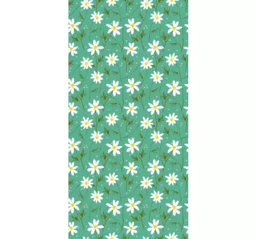 Recycling decal for bin floral pattern green - TenStickers