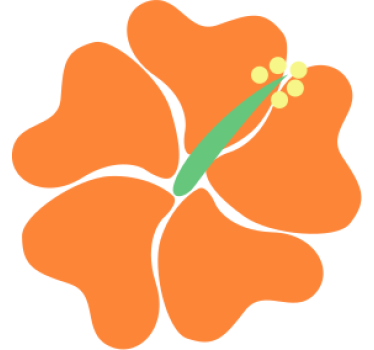 Hibiscus flower car sticker - TenStickers