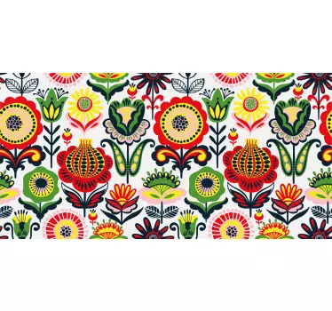 Multi colour composition of flowers decals for furniture - TenStickers