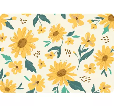 Yellow sunflowers laptop stickers - TenStickers