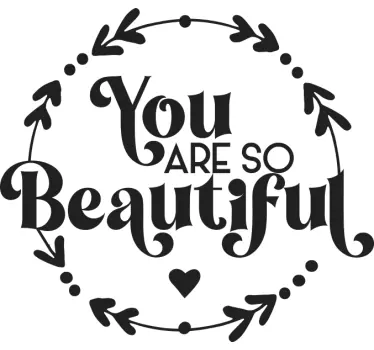 Quote sticker you are so beautiful - TenStickers
