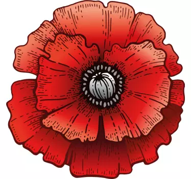 Laptop sticker bold floral design - TenStickers